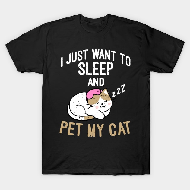 Napping and Cat Lover T-Shirt by PixelArt